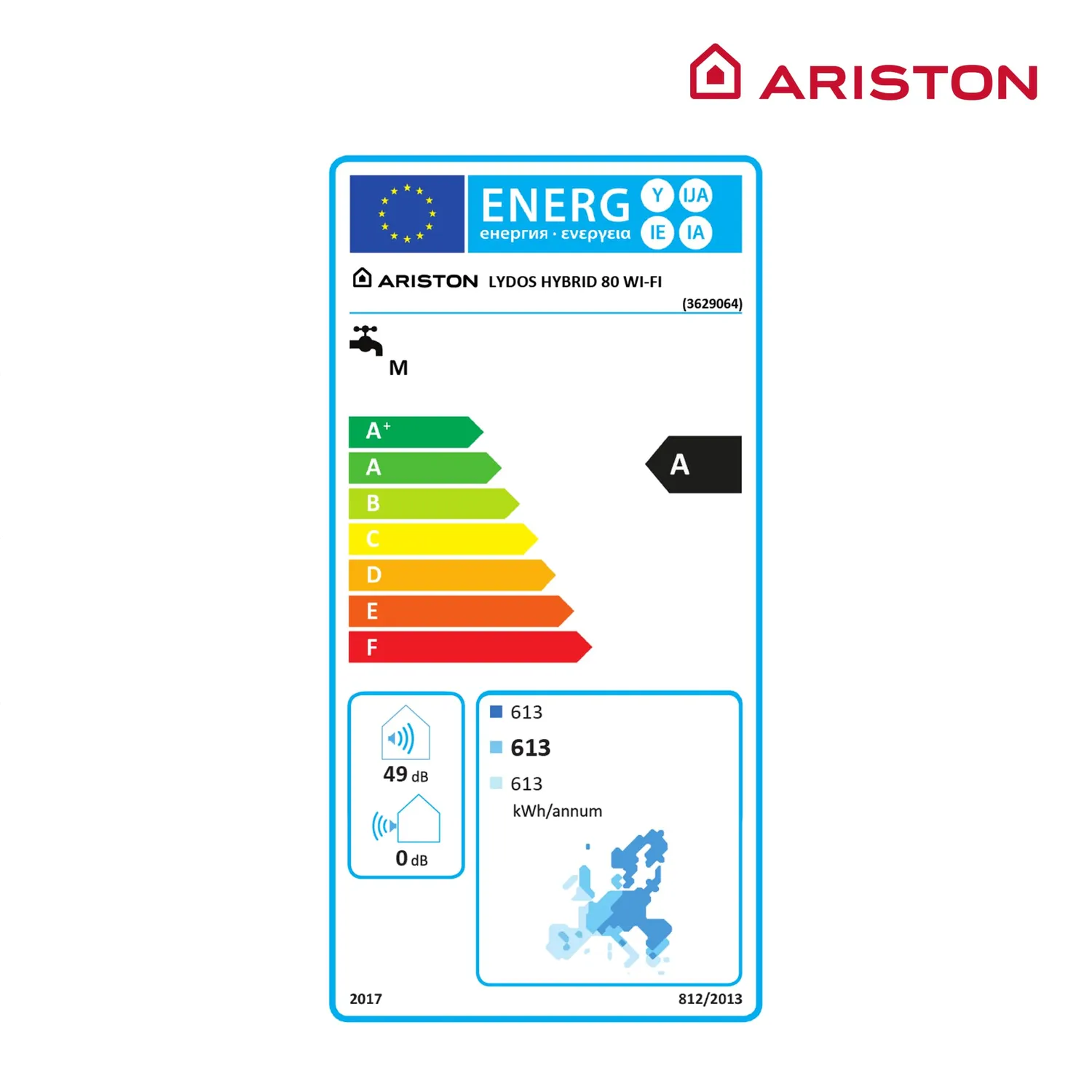 Ariston Hotpoint Lydos Hybrid Wifi 100L chauffe-eau 100 L