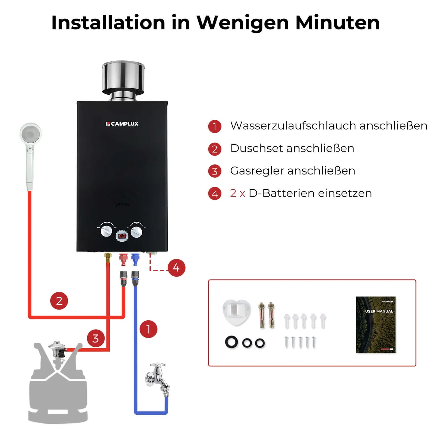 Camplux BW264BC chauffe-eau gaz 10 L 50 mbar