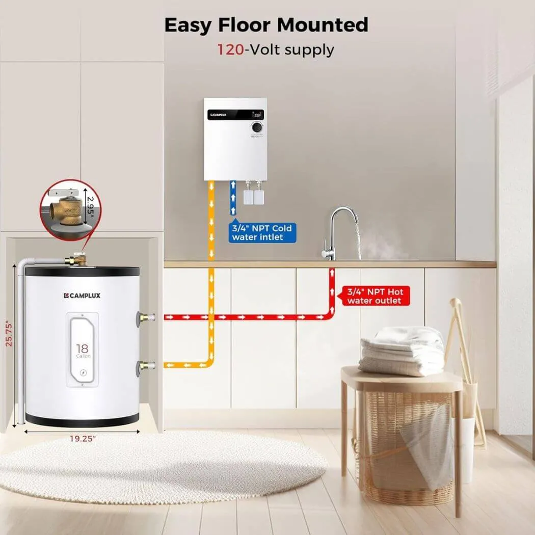 Camplux ECO chauffe-eau électrique 18 gallons 1500 W