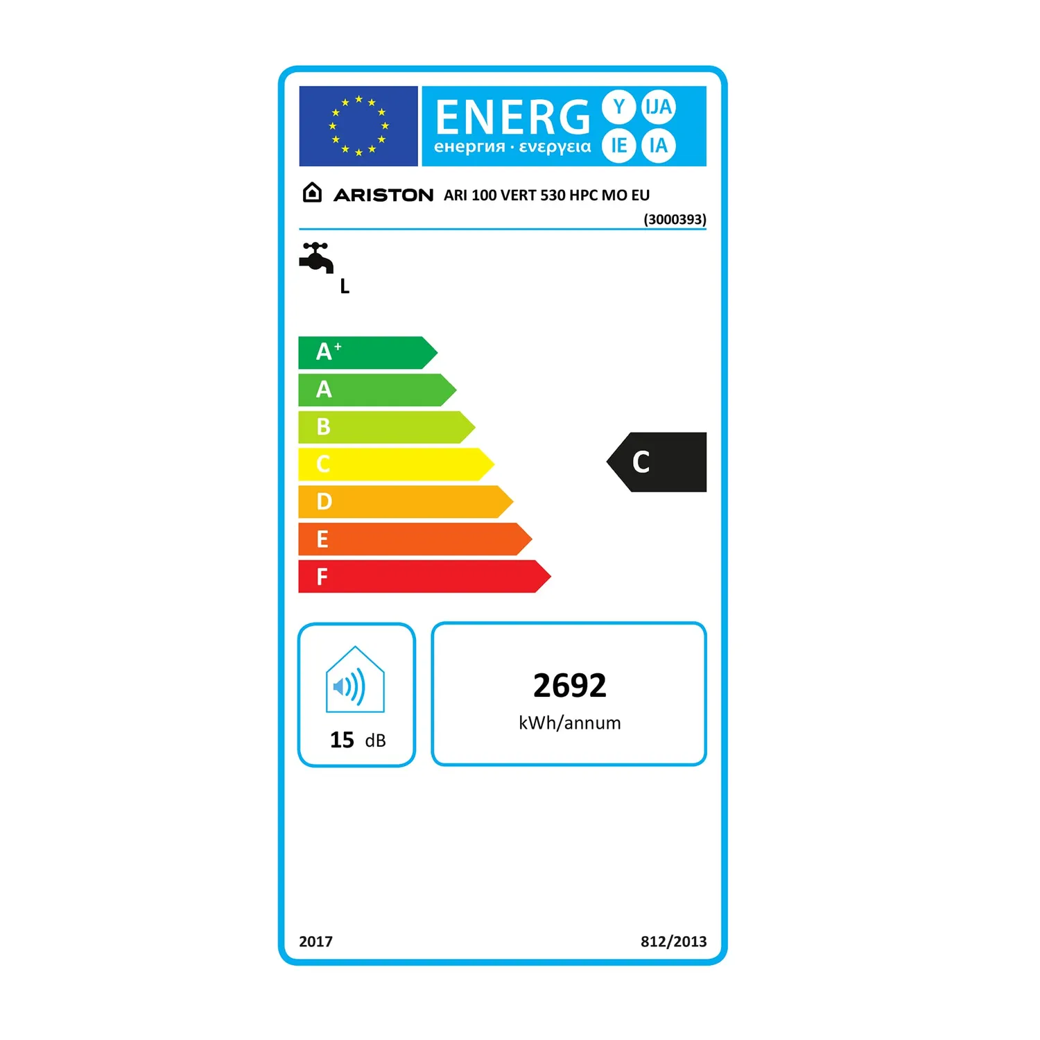 Ariston Hotpoint HPC+ chauffe-eau 100 L vertical mural stéatite