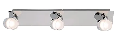 Voltman réglette salle de bain 3 spots chrome LED