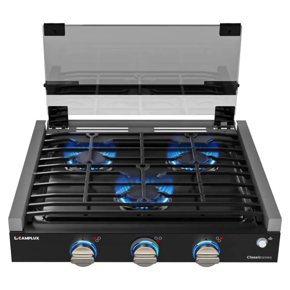 Camplux 21000 BTU plaque gaz camping-car 3 feux 21 pouces