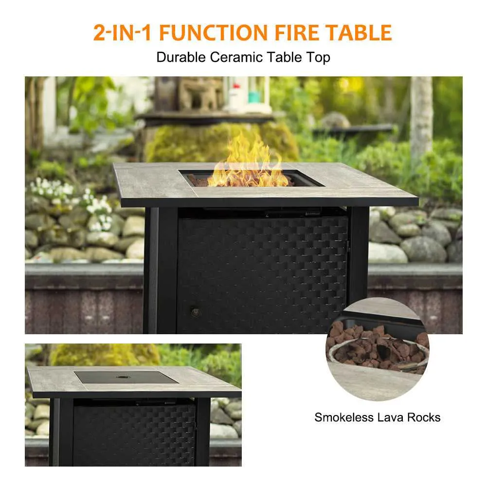 Camplux 30" table brasero propane 50000 BTU avec couvercle