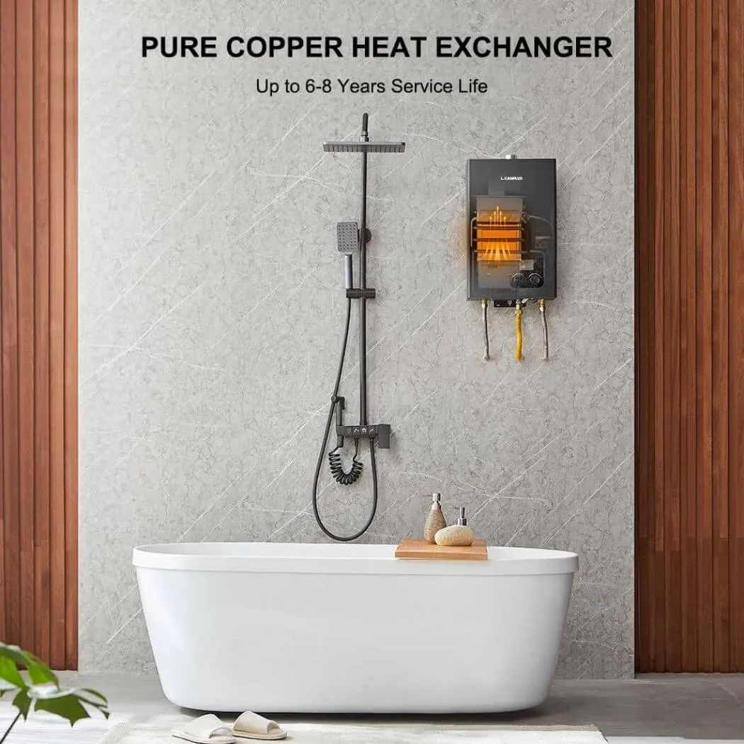 Camplux 2,64 GPM chauffe-eau gaz intérieur propane noir