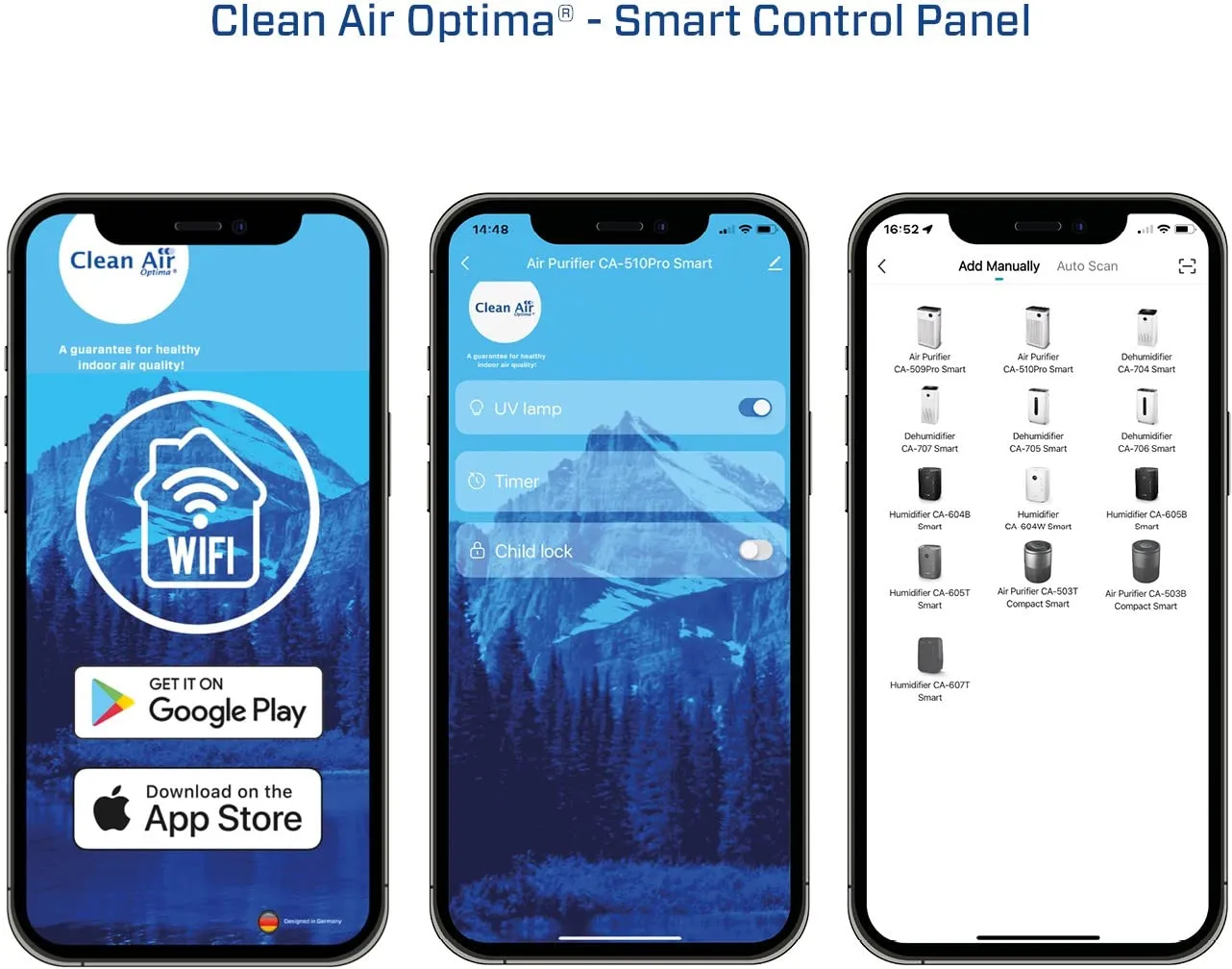 Clean Air Optima CA-510Pro purificateur HEPA 110 m² nuit 10dB