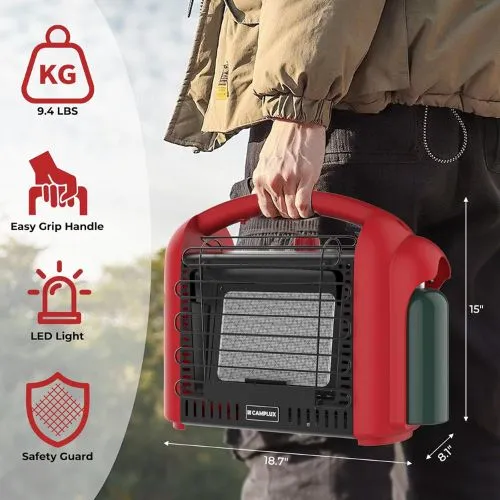 Camplux BH1501R Chauffage extérieur propane 12000 BTU portable