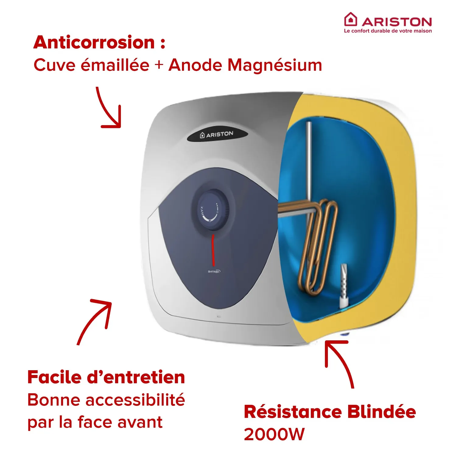 Ariston Blu Evo RS 15 L chauffe-eau sous-évier 2000 W