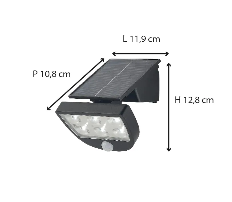 Dio applique solaire LED détecteur mouvement IP44