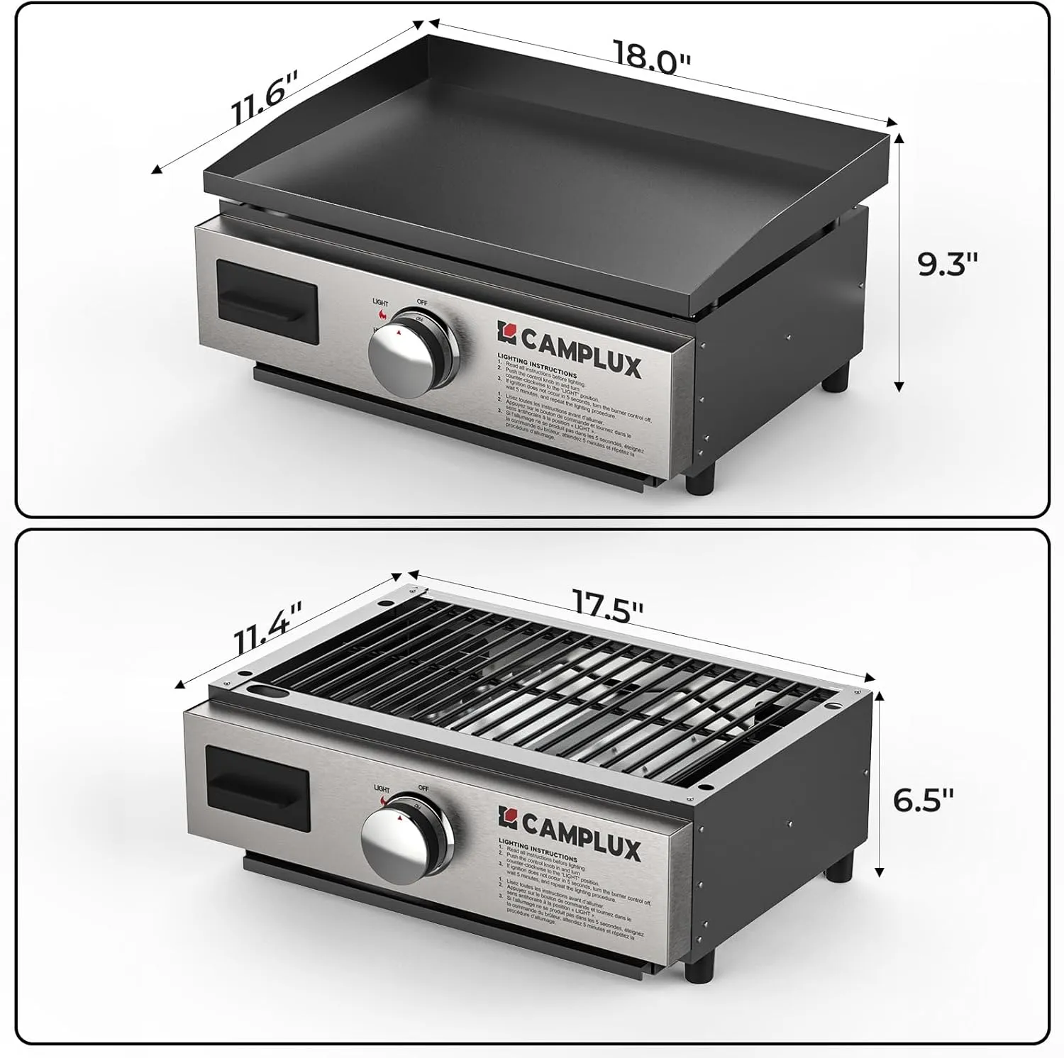 Camplux combo grill gaz four pizza 11000 BTU 17 pouces