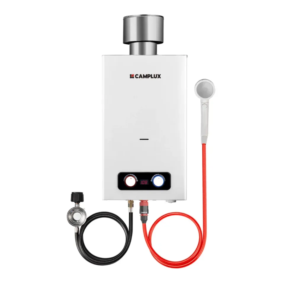 Camplux 2,64 GPM chauffe-eau gaz extérieur blanc 10L 68 000BTU