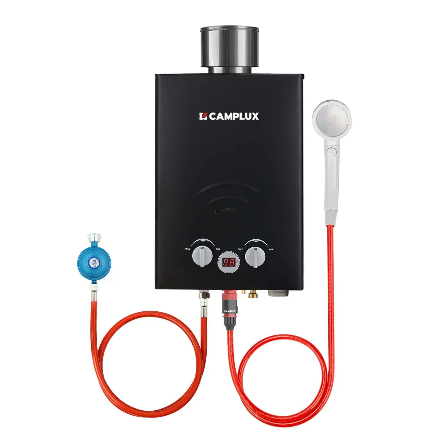 Camplux BW158C chauffe-eau gaz portable 6L 50 mbar classe A+