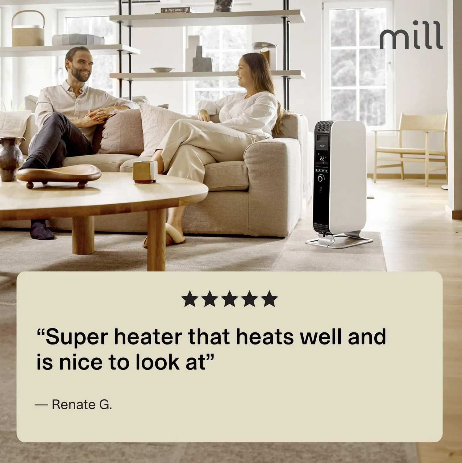Mill Gentle Air radiateur bain d'huile 1000W mobile