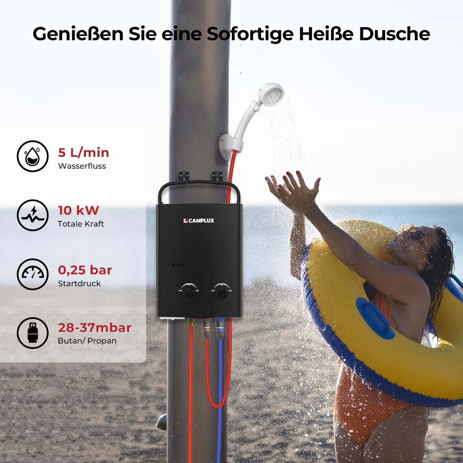 Camplux AY132B chauffe-eau gaz 5L 37 mbar