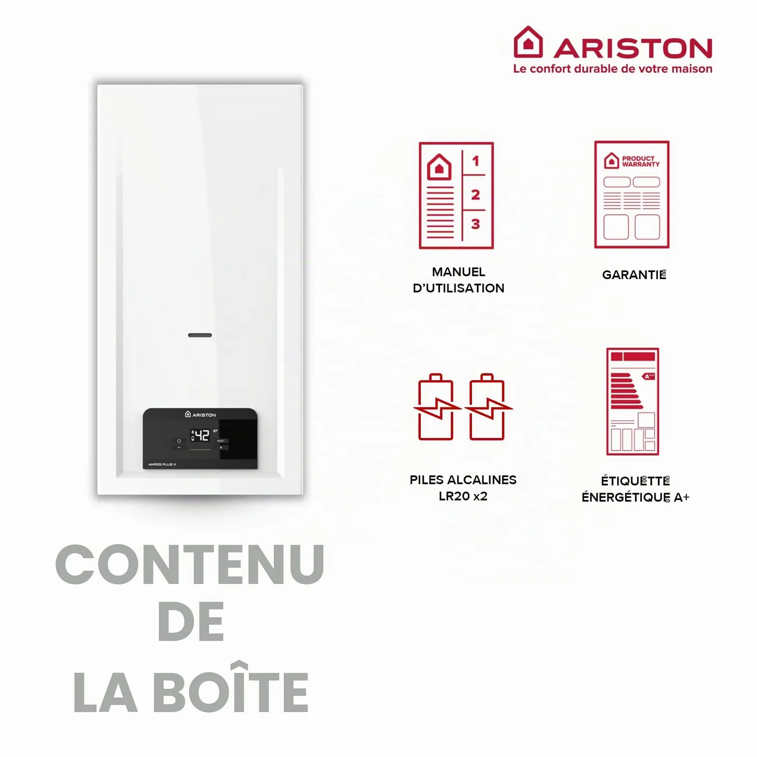 Ariston Akros Plus GPL chauffe-eau gaz 14L instantané