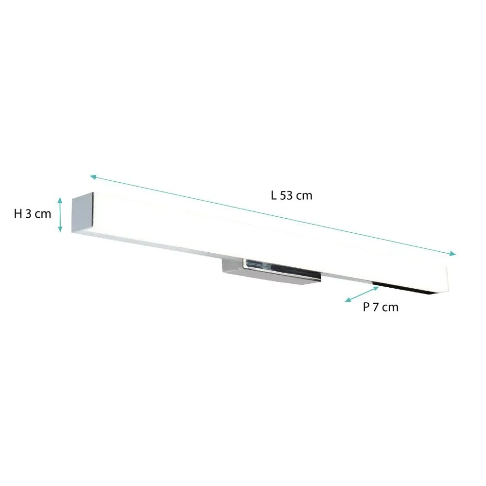 Voltman applique salle de bain 16W chrome 53cm LED