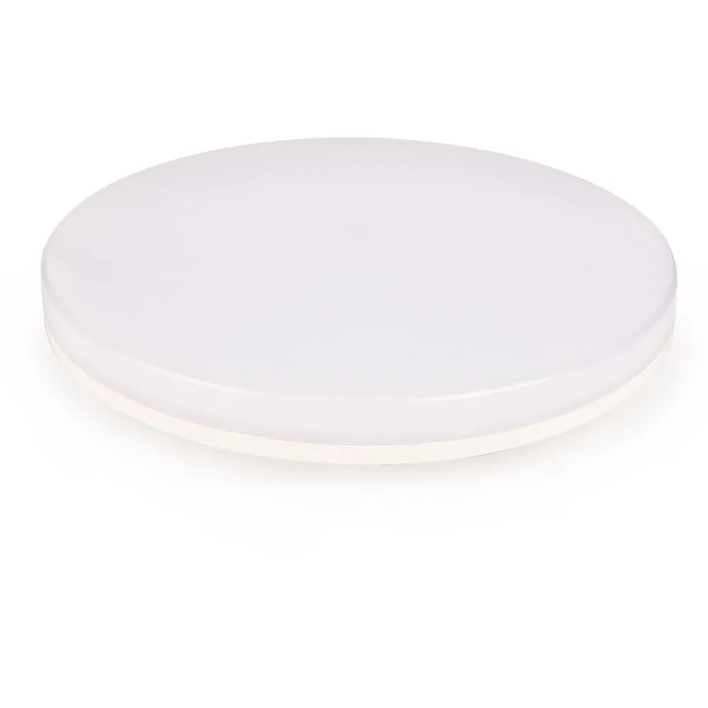 Voltman plafonnier rond LED 24 W IP44 blanc salle de bain