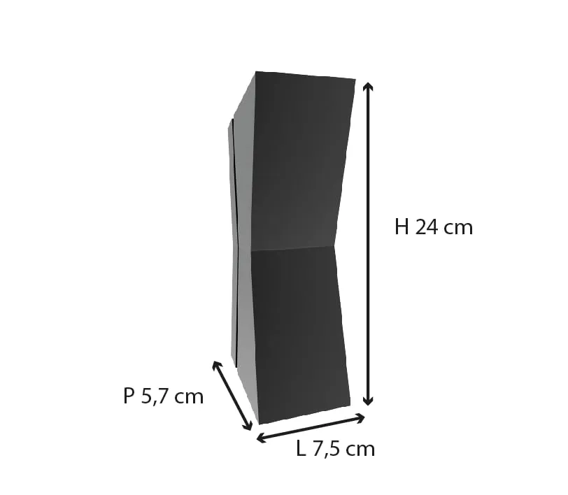 Voltman applique murale extérieure filaire 500lm noire