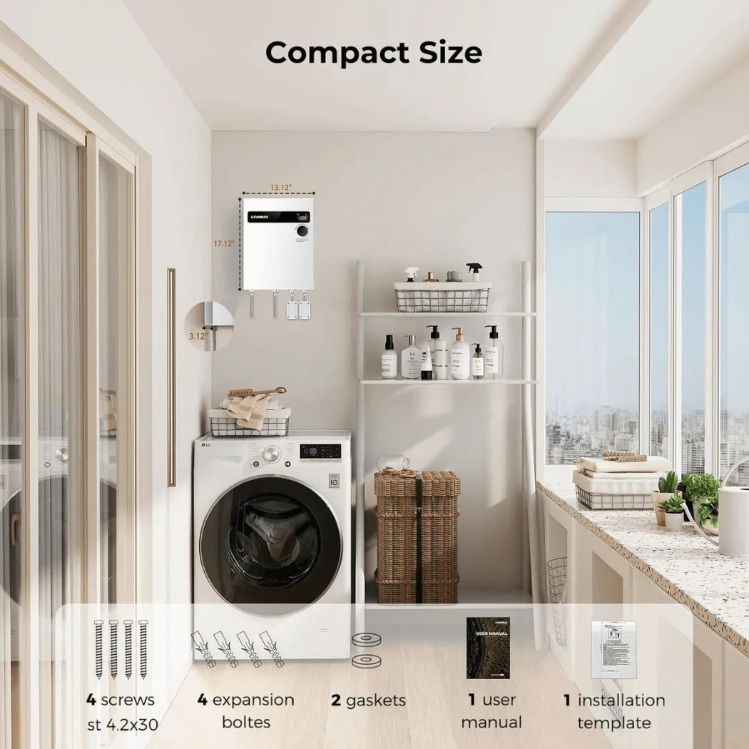 Camplux 24kW chauffe-eau électrique sans réservoir blanc