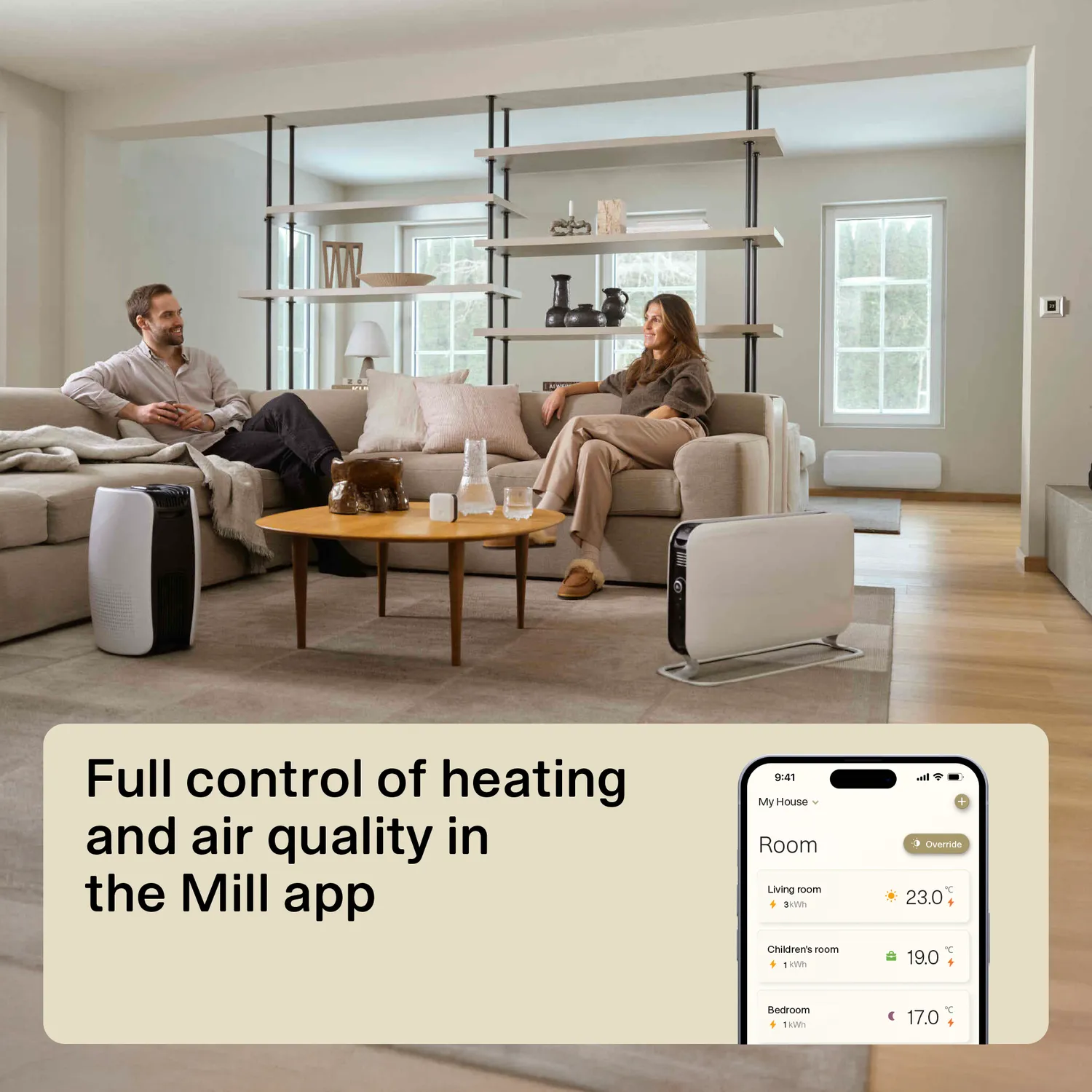 Mill Invisible Radiateur Panneau 1000W Gen 4 WiFi