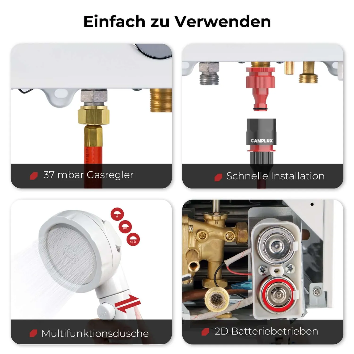 Camplux BW158C chauffe-eau gaz 6 l 50 mbar blanc