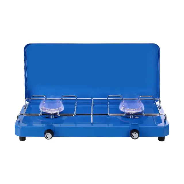 Camplux Réchaud Camping Gaz 2 Brûleurs 7000 BTU x2 Portable