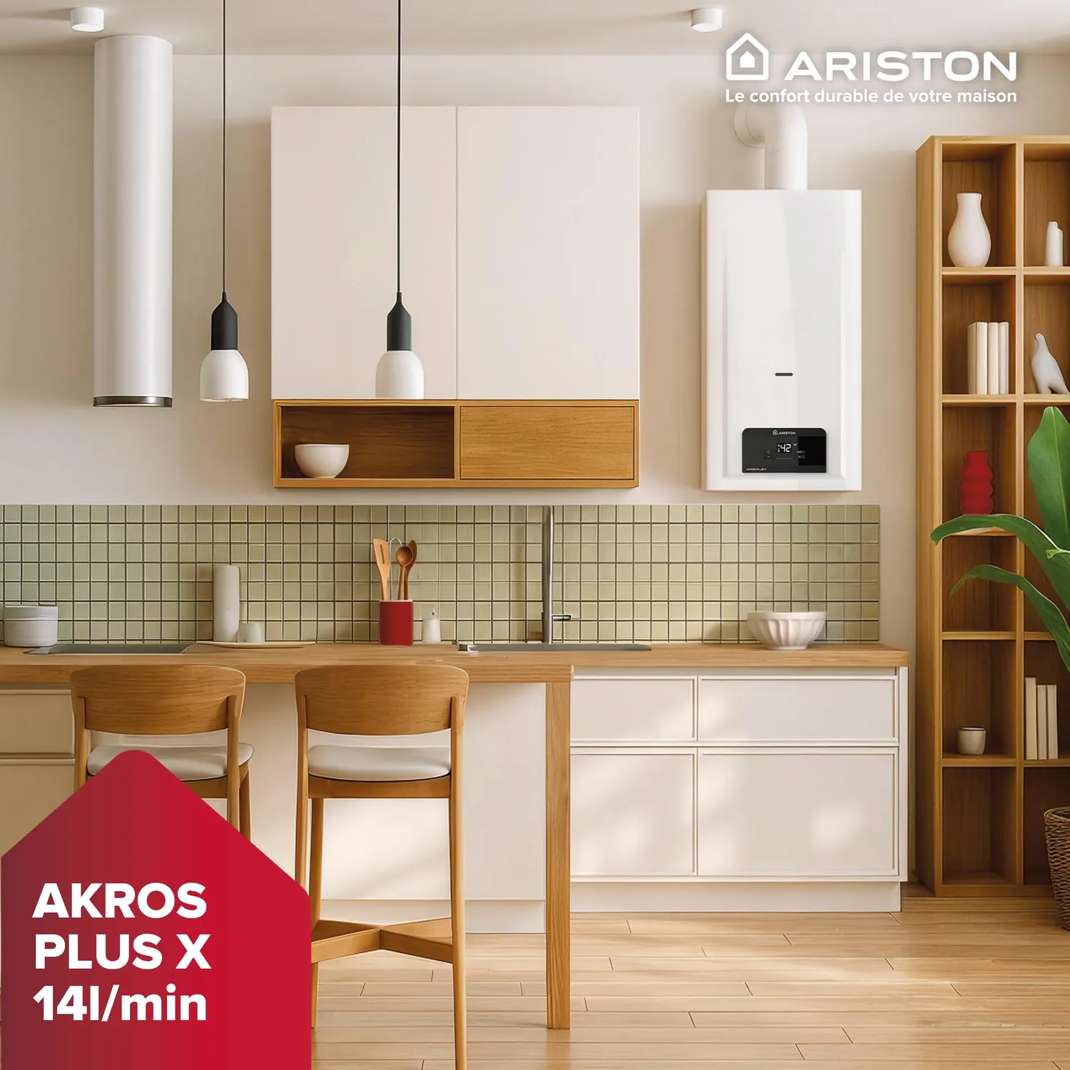 Ariston Akros Plus GPL chauffe-eau gaz 14L instantané