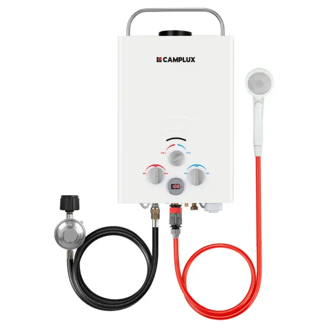 Camplux 1.58 GPM chauffe-eau portable propane blanc 6L