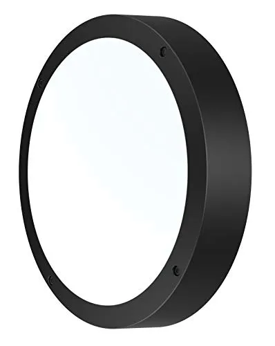 Voltman plafonnier extérieur ovale noir 1800 lm neutre