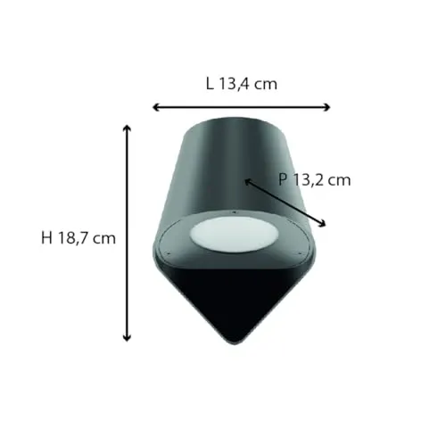 Voltman applique extérieure filaire GU10 IP44 grise