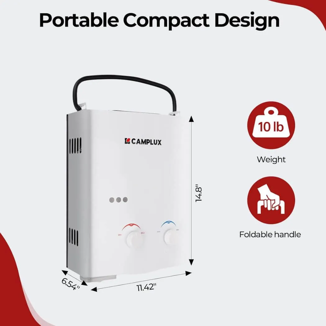 Camplux AY132 chauffe-eau gaz portable blanc propane