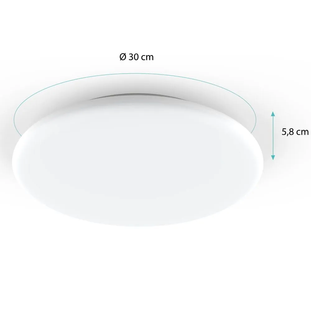 Voltman plafonnier salle de bain IP54 18W blanc 1710 lm