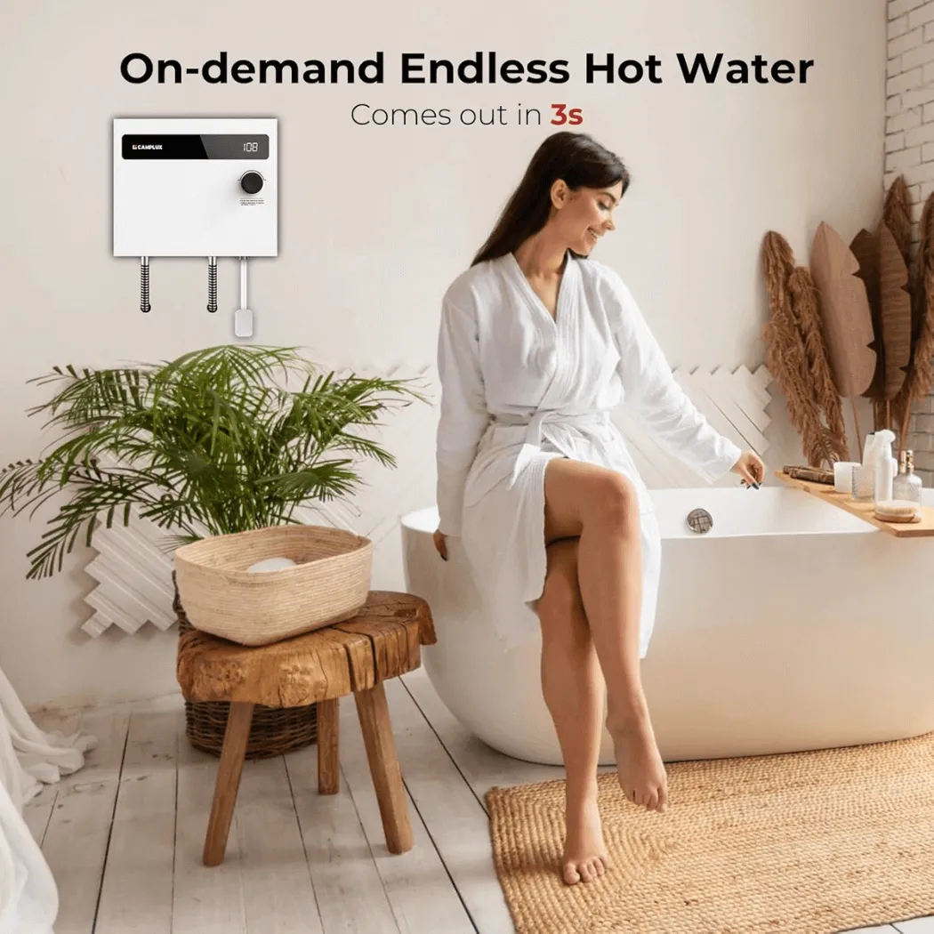 Camplux 14kW chauffe-eau électrique instantané maison 99,98%