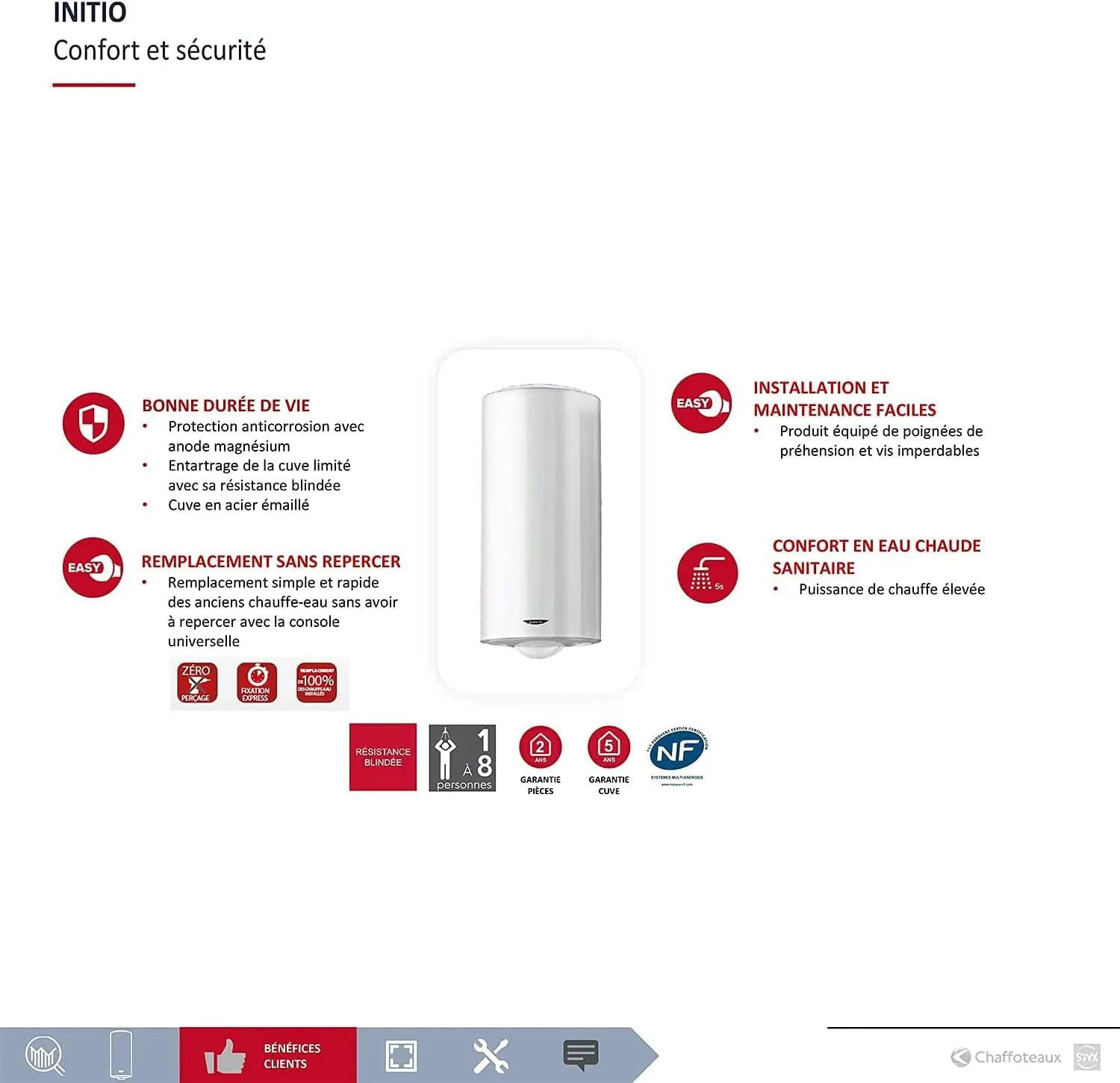 Ariston Sagéo chauffe-eau électrique 150 L stéatite silencieux