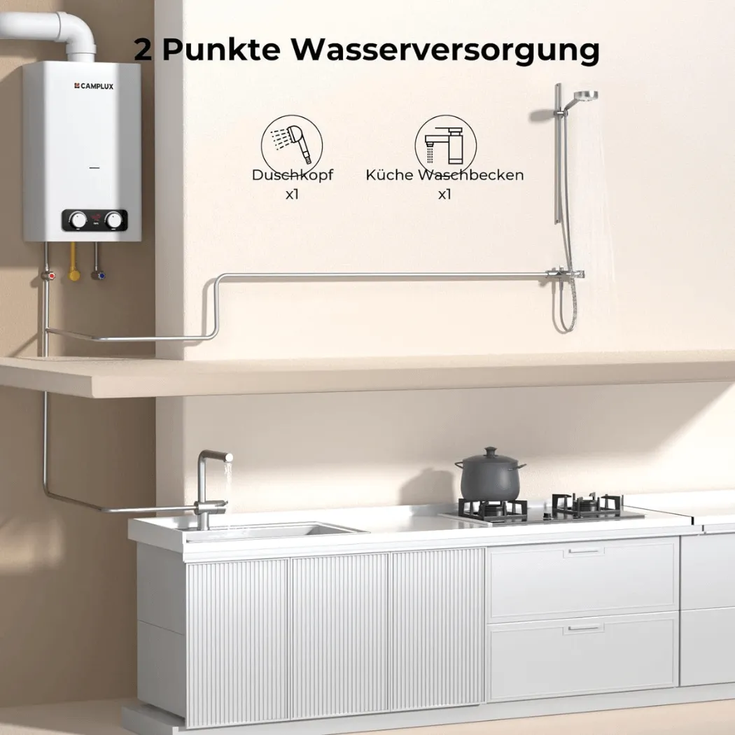 Camplux BD300NG chauffe-eau gaz sans réservoir 11L Low NOx