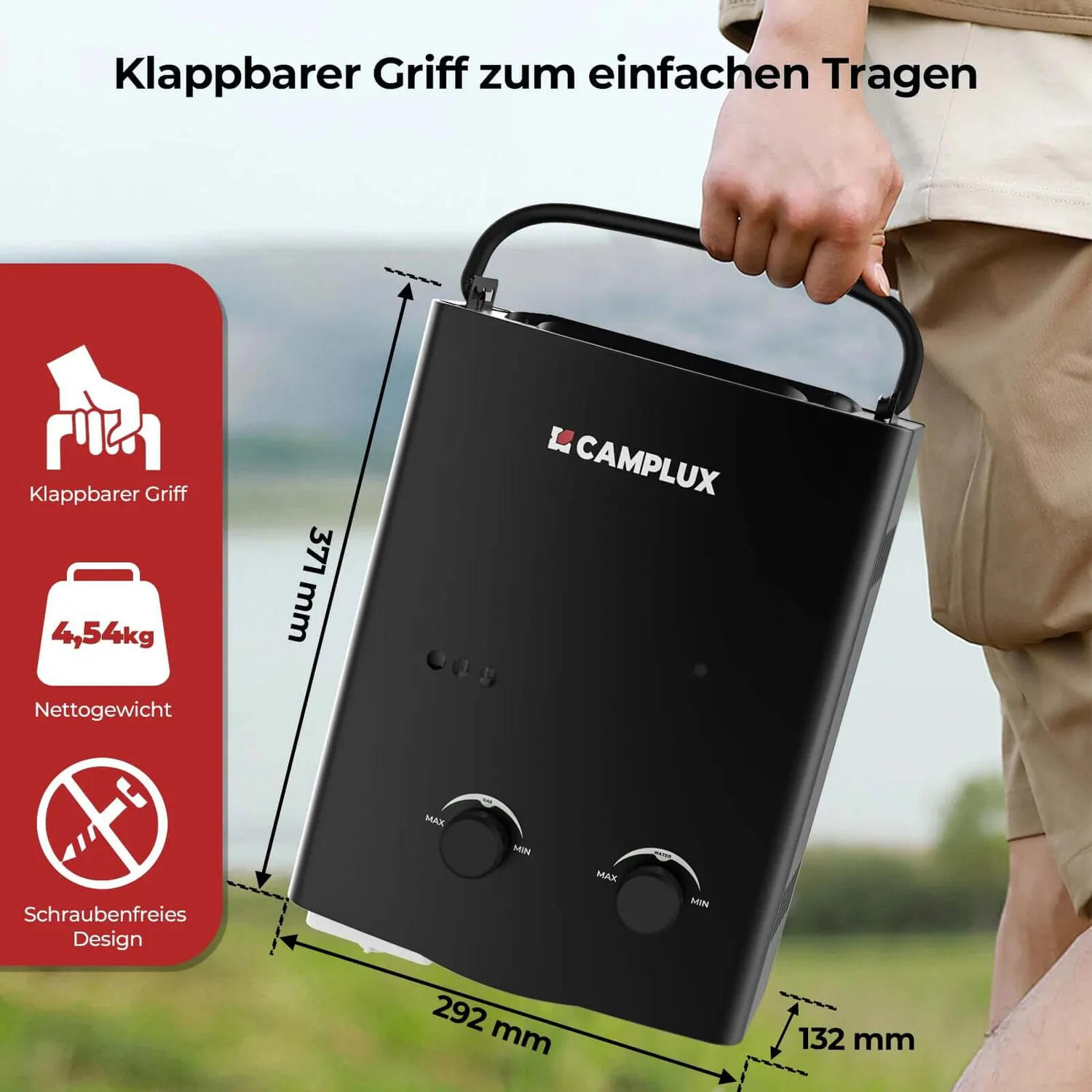 Camplux AY132P43 chauffe-eau gaz portable 5L 10kW