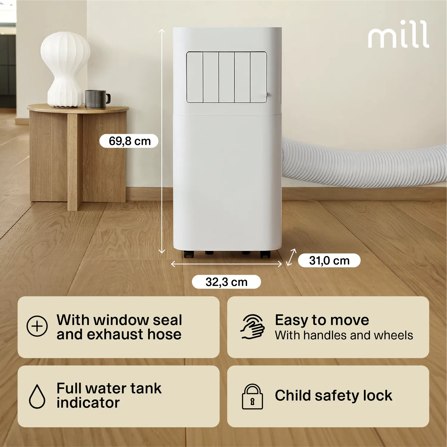 Mill Climatiseur Mobile 5000 BTU Compact