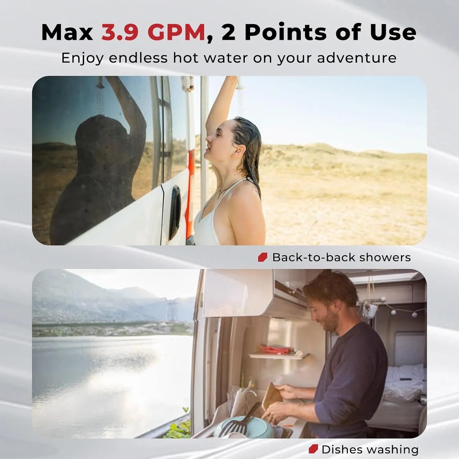 Camplux Classic chauffe-eau camping-car 2,64 GPM propane 65K BTU