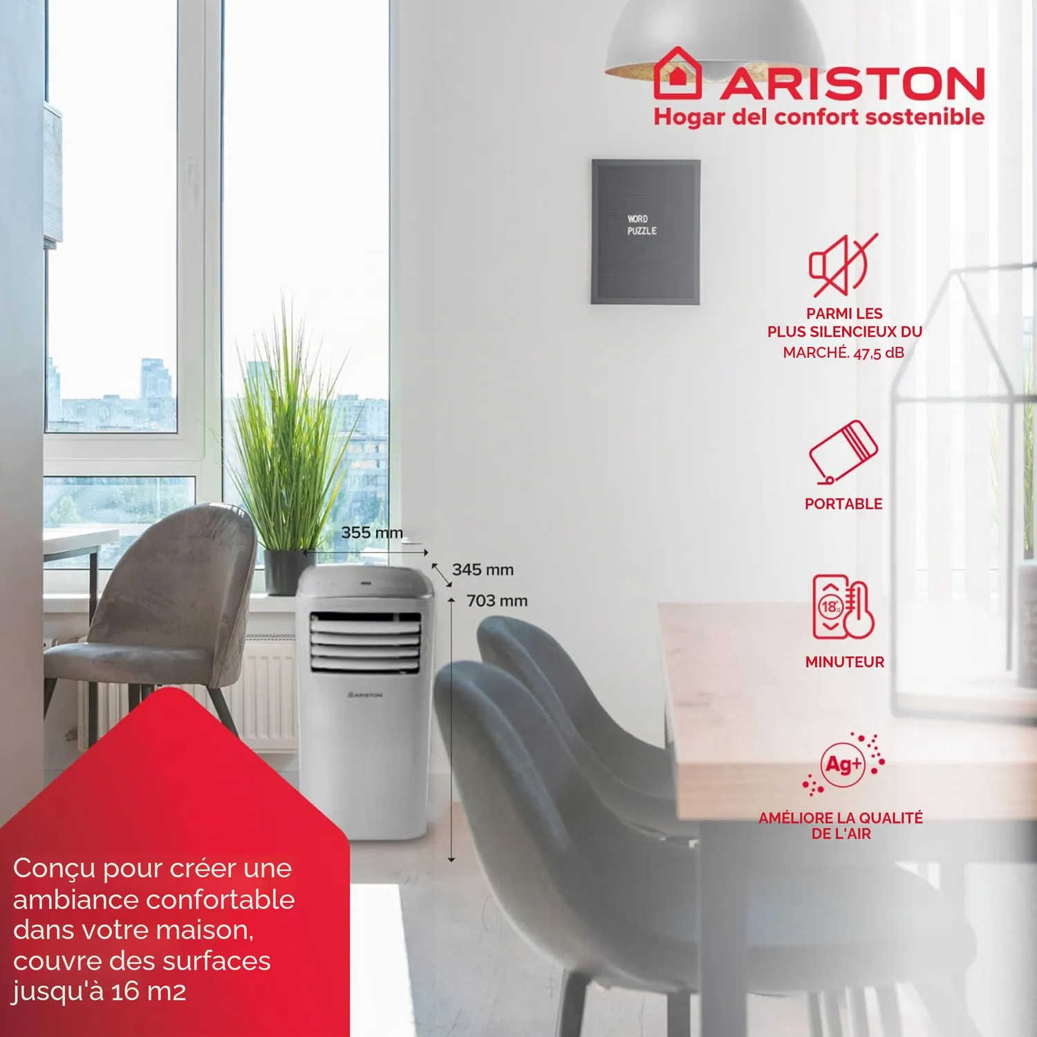 Ariston Hotpoint Mobis 9 climatiseur mobile 9000 Btu/h