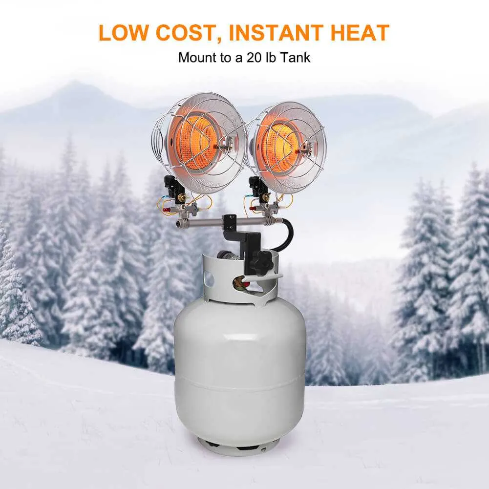 Camplux chauffage propane réservoir 30000 BTU double brûleur