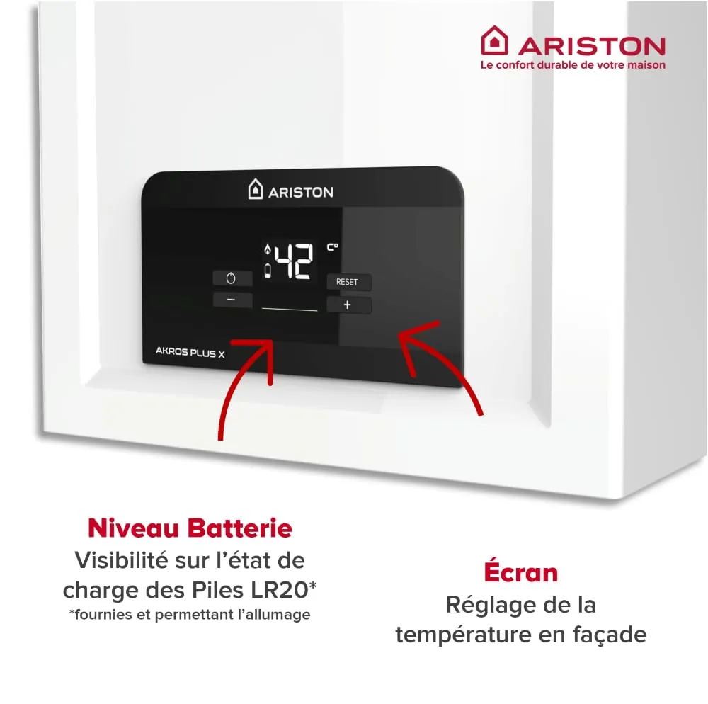 Ariston Akros Plus GPL chauffe-eau gaz 14L instantané