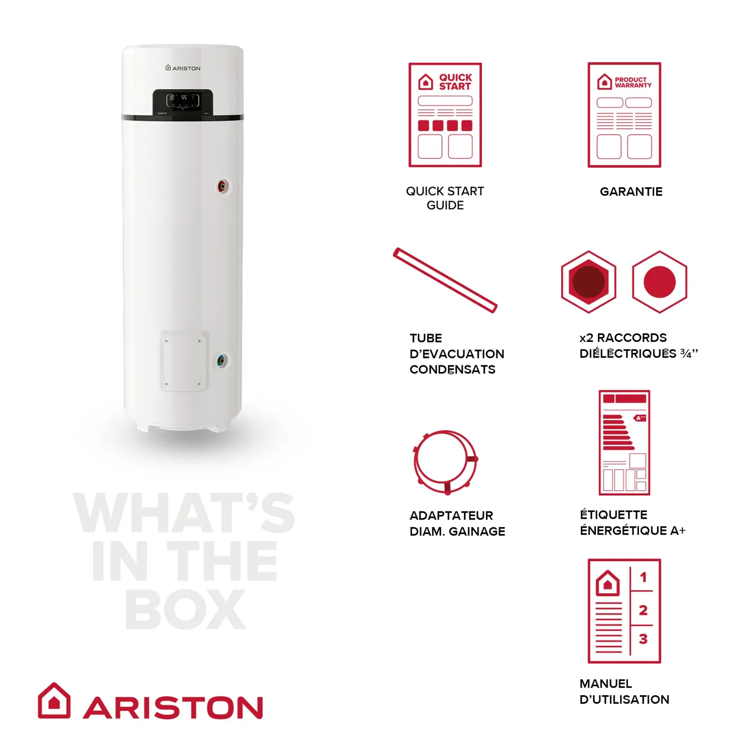 Ariston Nuos Fit Wifi 200L chauffe-eau thermodynamique A+