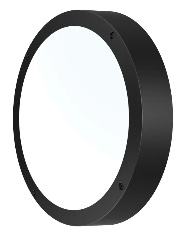 Voltman plafonnier extérieur ovale noir 1800 lm neutre