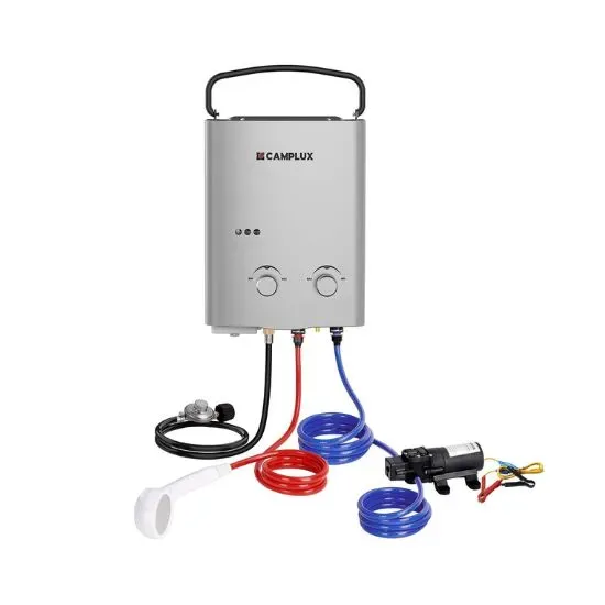 Camplux AY132 chauffe-eau gaz portable 5 L argent