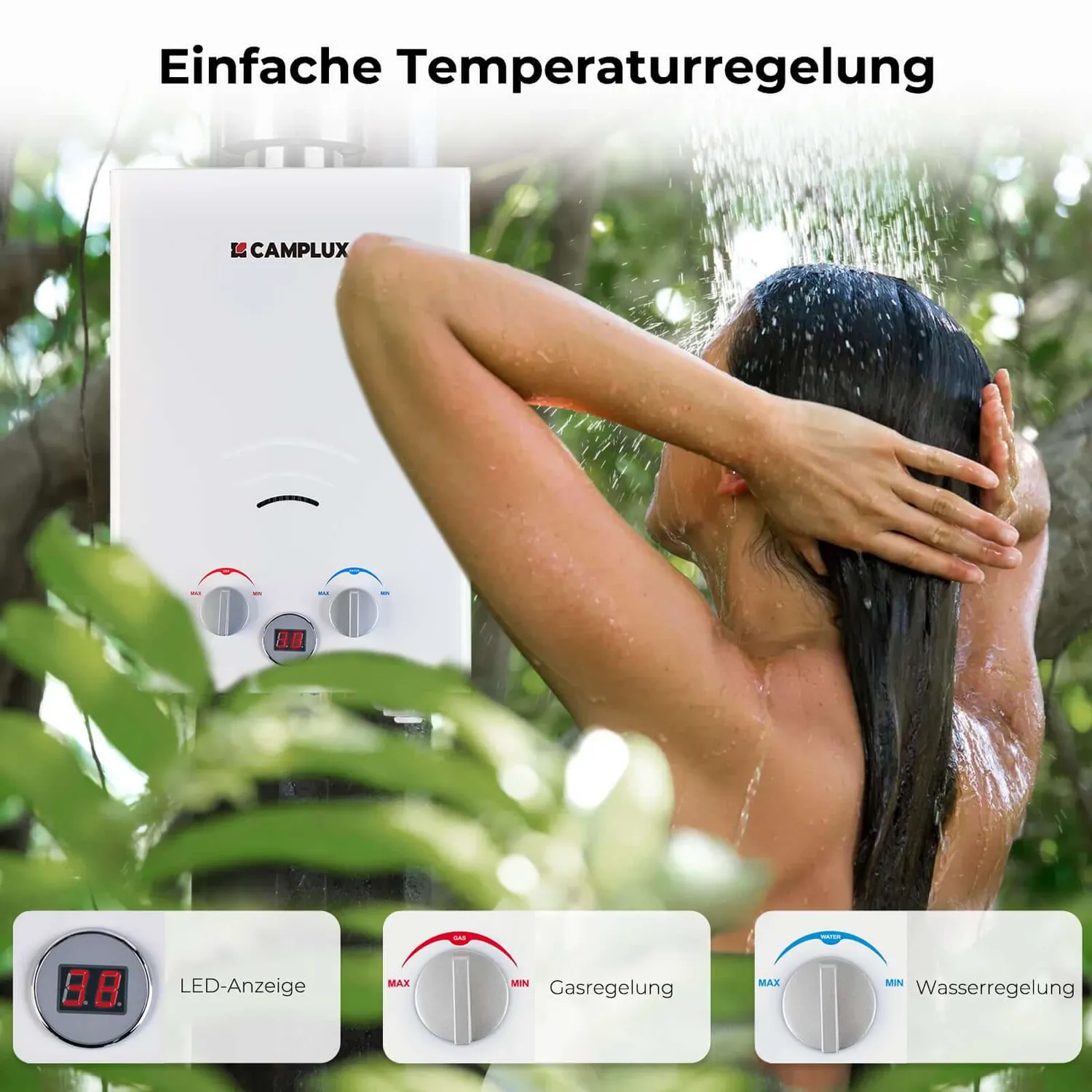 Camplux BW158C chauffe-eau gaz 6 l 50 mbar blanc
