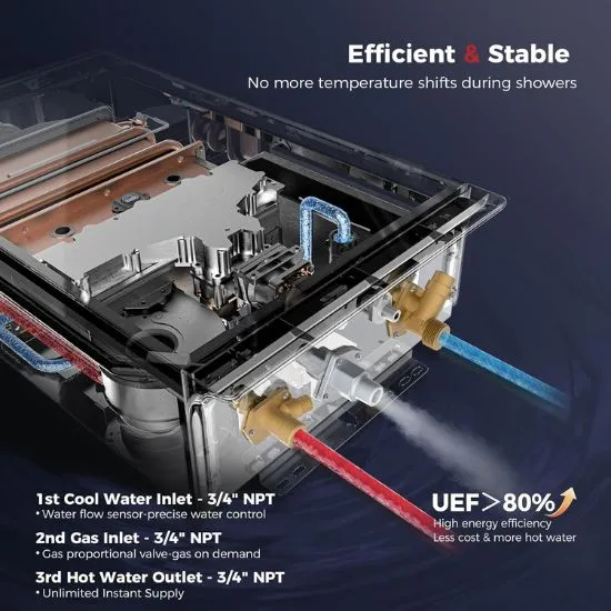 Camplux Climatech 7 chauffe-eau gaz sans réservoir 5.28 GPM blanc
