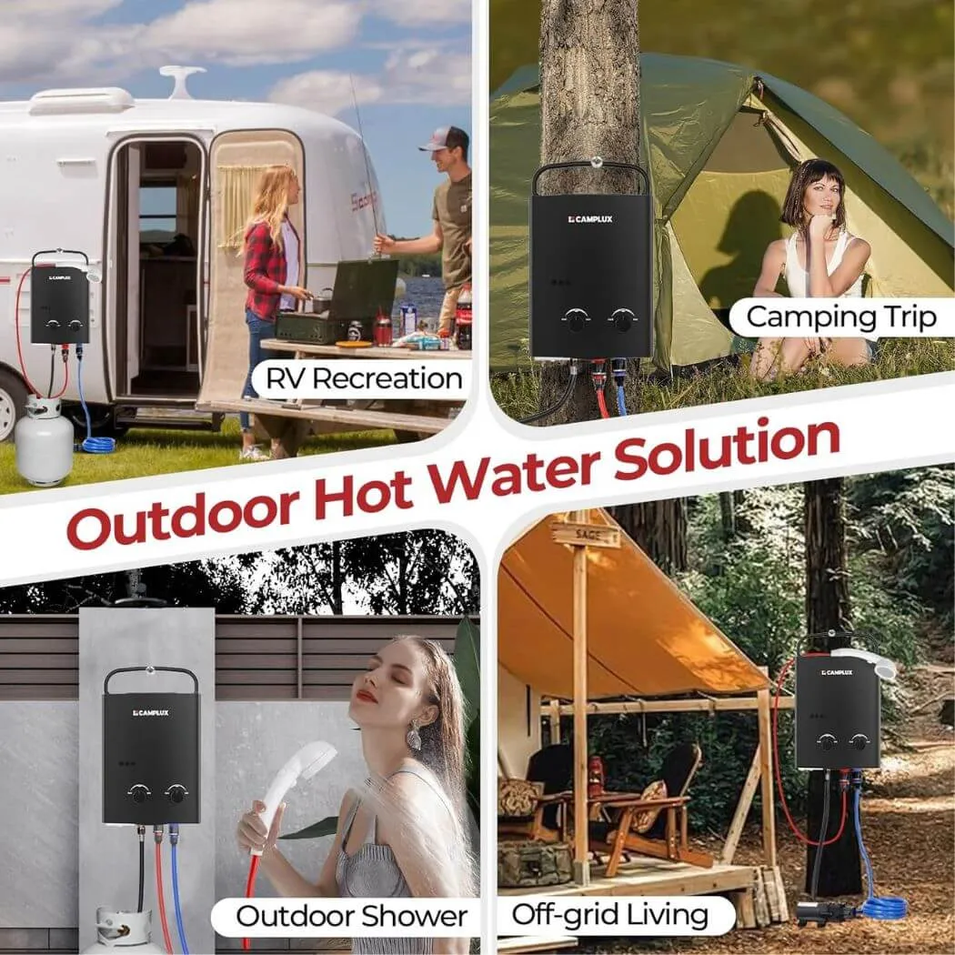 Camplux AY132 chauffe-eau propane portable noir 1,32 GPM