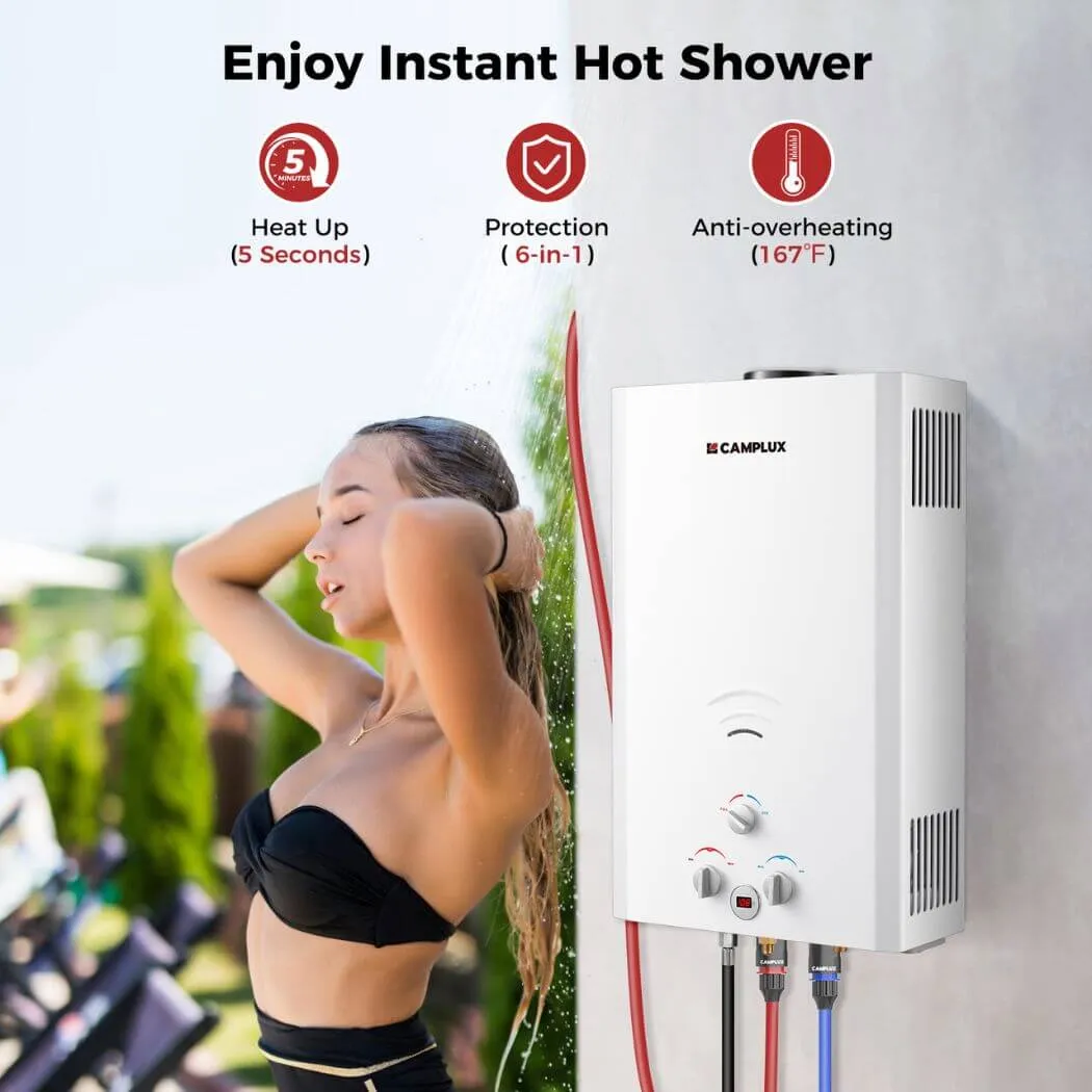 Camplux chauffe-eau gaz propane 16L 4,22 GPM extérieur