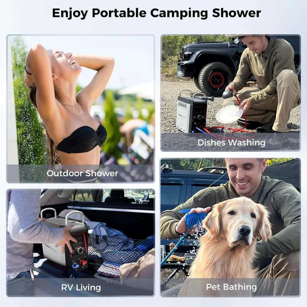 Camplux Nano 3 Max douchette chauffe-eau portable propane sac
