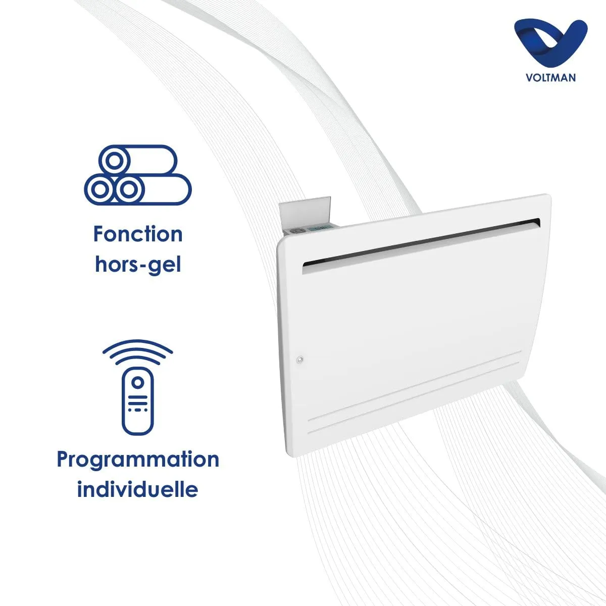 Voltman VOM540031 radiateur céramique 1500W blanc détecteur