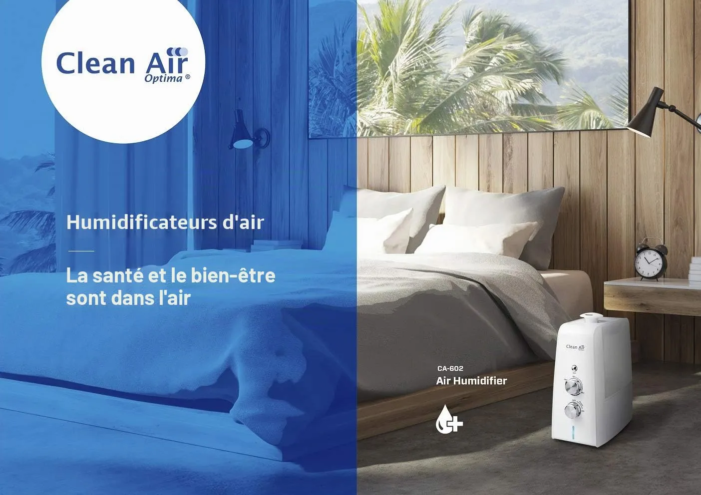 Clean Air Optima CA-602 humidificateur d'air 3,5 L ioniseur